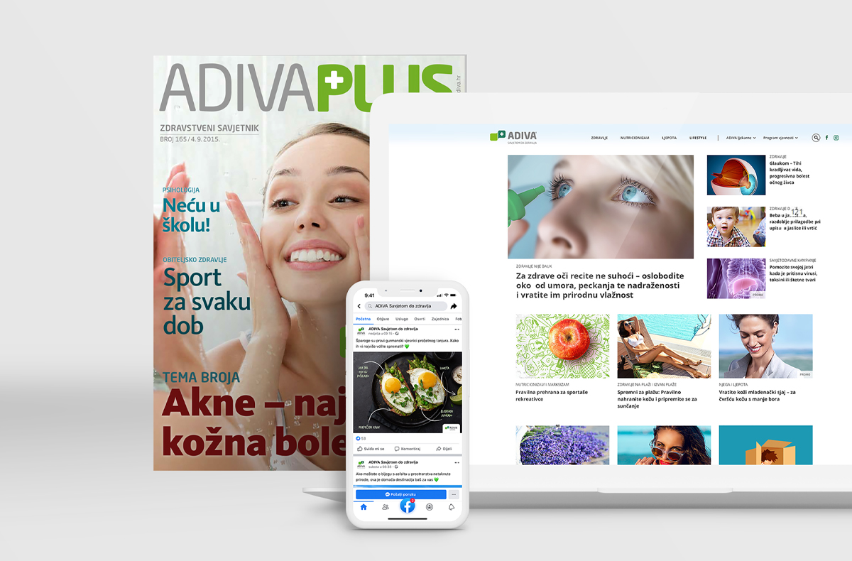 Integrated online and offline media platform: ADIVA Savjetom do Zdravlja