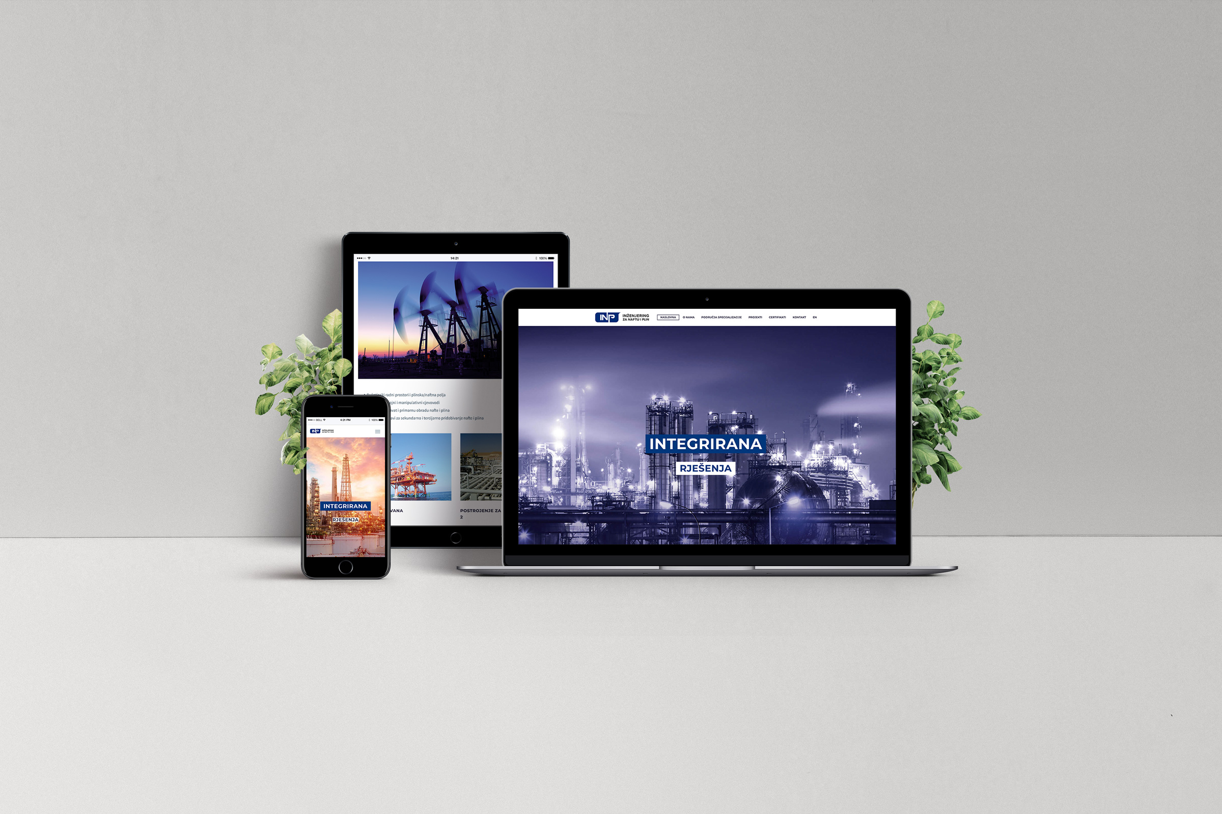 Izrada i dizajn web stranice iza tvrtku INP